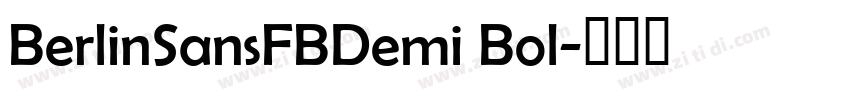 BerlinSansFBDemi Bol字体转换